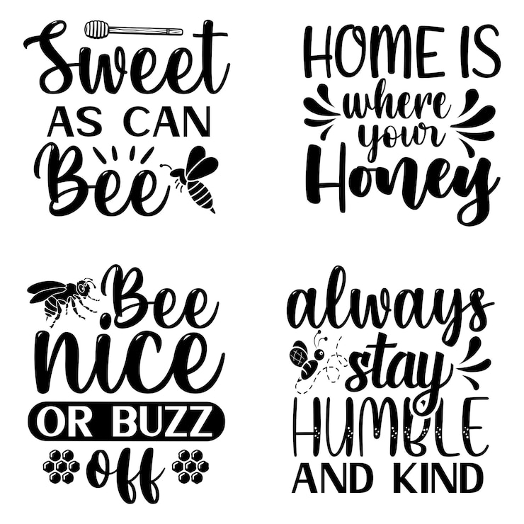 Vettore design tipografico dell'ape