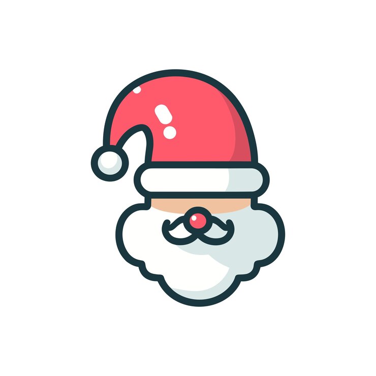 Vettore design vettoriale del logo di babbo natale