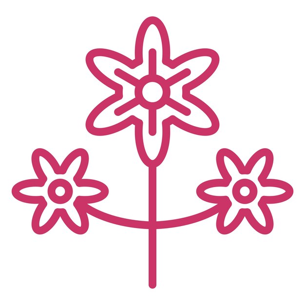Design vettoriale Delphinium Icon Style