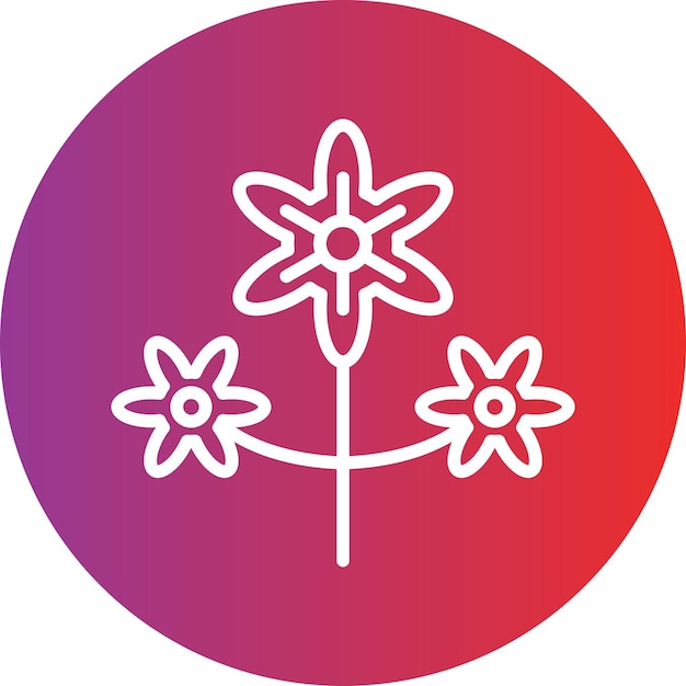 Design vettoriale Delphinium Icon Style