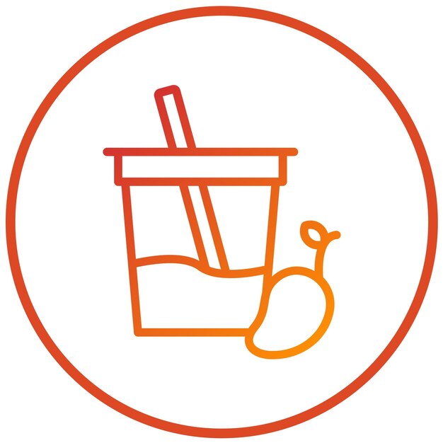 Design vettoriale Mango Smoothie Icon Style