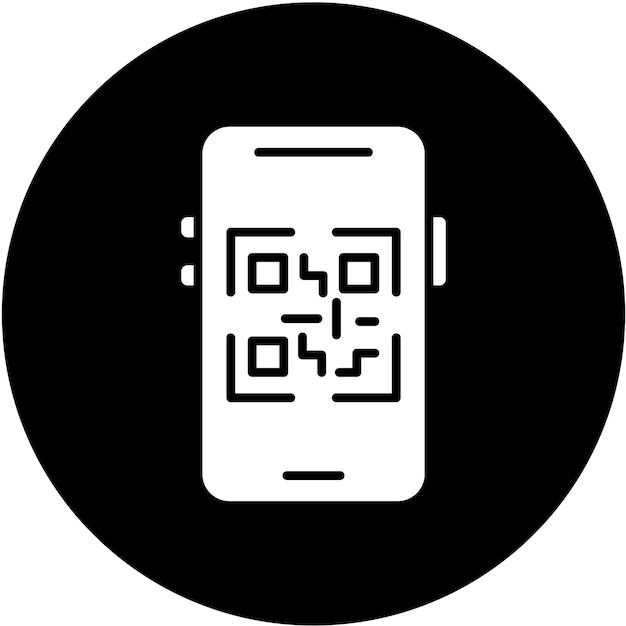 Design vettoriale Mobile Qr Code Stile di icona