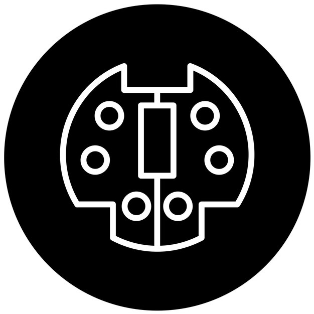 Design vettoriale PS2 Port Icon Style