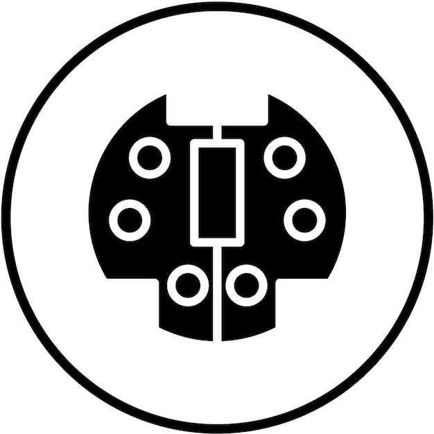 Design vettoriale PS2 Port Icon Style