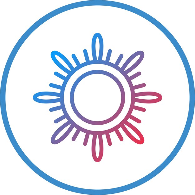Design vettoriale Sun Icon Style