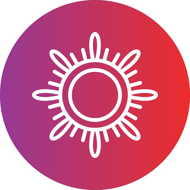 Design vettoriale Sun Icon Style