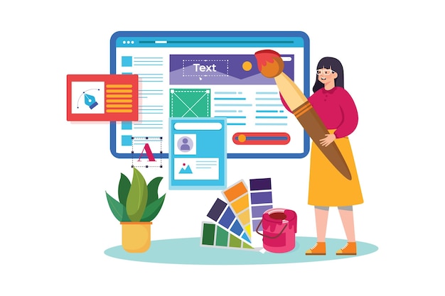 Designer che disegnano lo sviluppo di app ux per siti Web