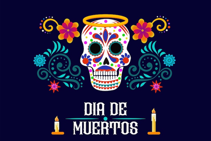Vettore dia de los muertos o giorno dei morti