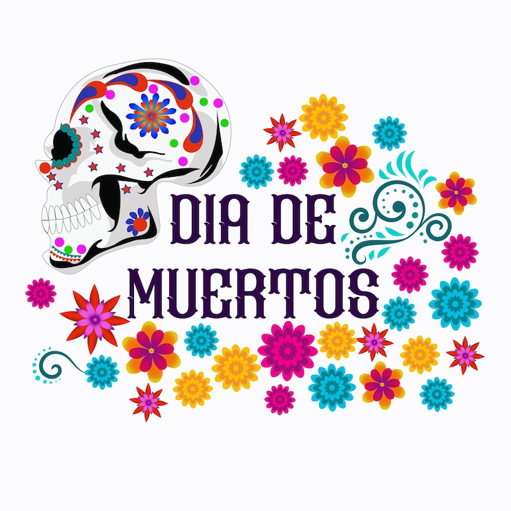 Vettore dia de los muertos o giorno dei morti