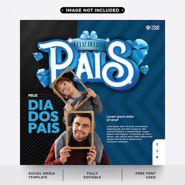 dia dos pais celebrazione post sui social media