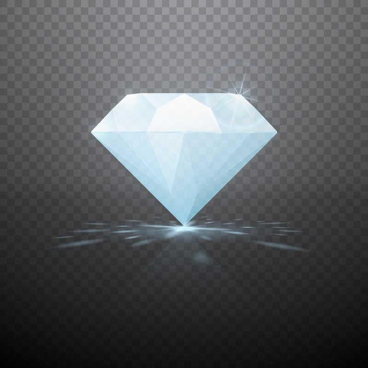 Diamante realistico isolato