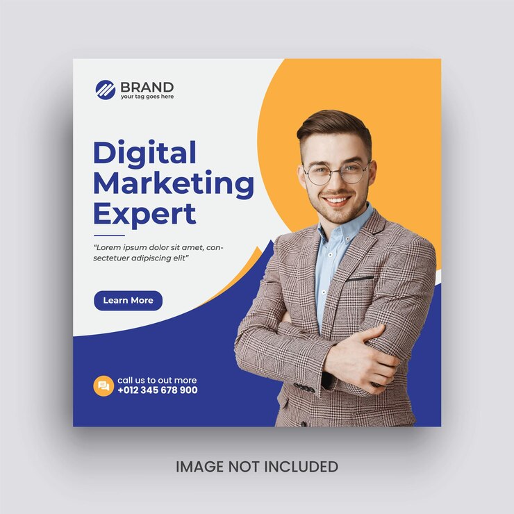 Digital marketing social media e modello di banner per post Instagram