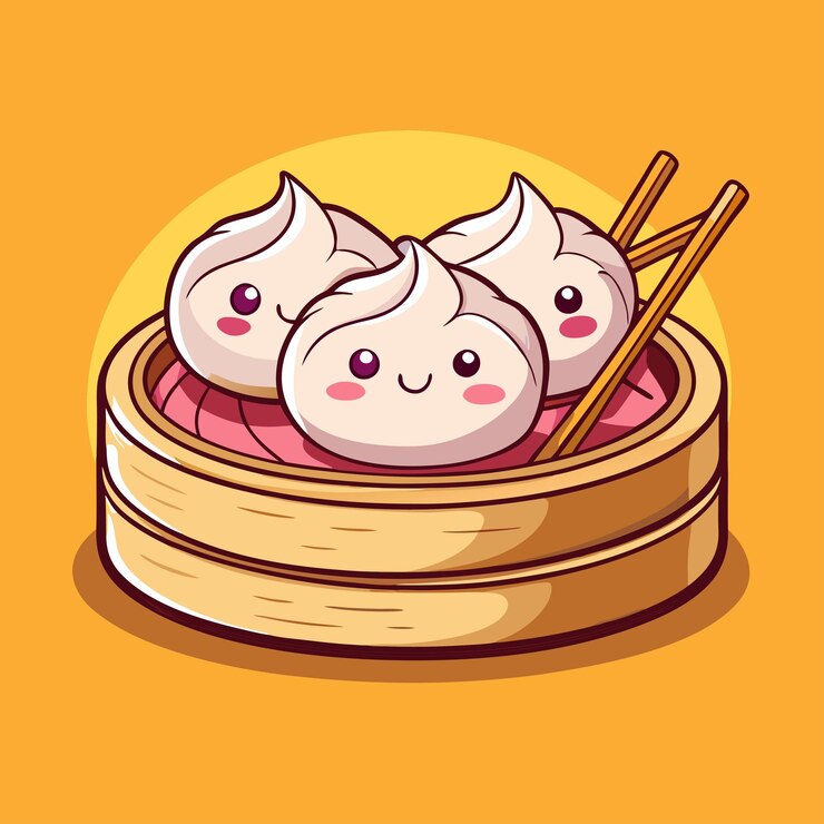Dim Sum Con Cartoon Bacchette