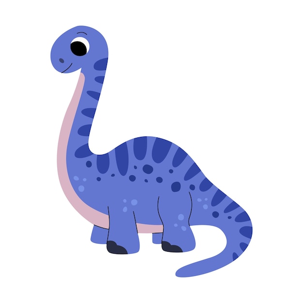 Dinosauro brontosauro bambino carino. Rettili giurassici. Paleontologia dei dinosauri preistorici infantili. Dinosauro