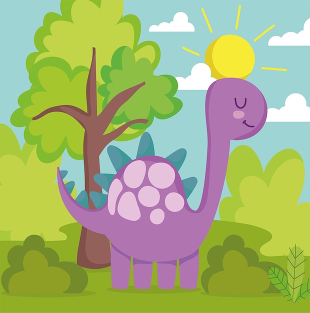 Dinosauro simpatico cartone animato