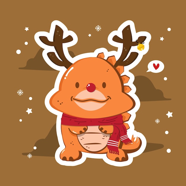 Dinosauro Stegosauro Natale Rudolf Renne