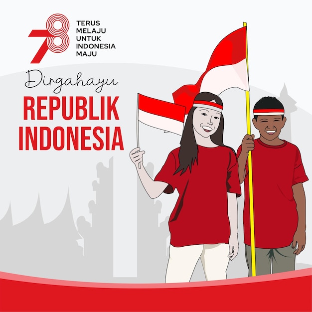Dirgahayu kemerdekaan Indonesia ke 78 manifesto quadrato