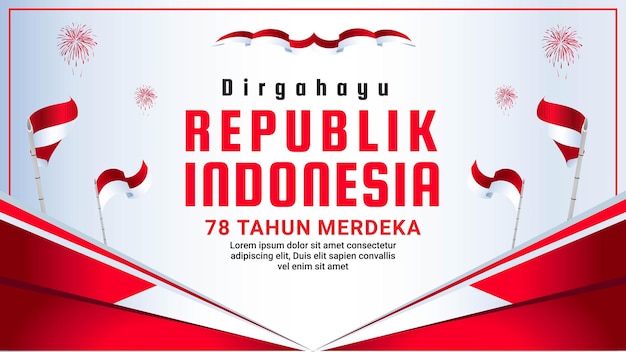 Dirgahayu republik indonesia festa dell'indipendenza celebrare il vettore di sfondo