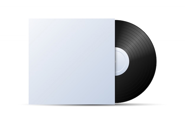 Disco in vinile con Cover Mockup