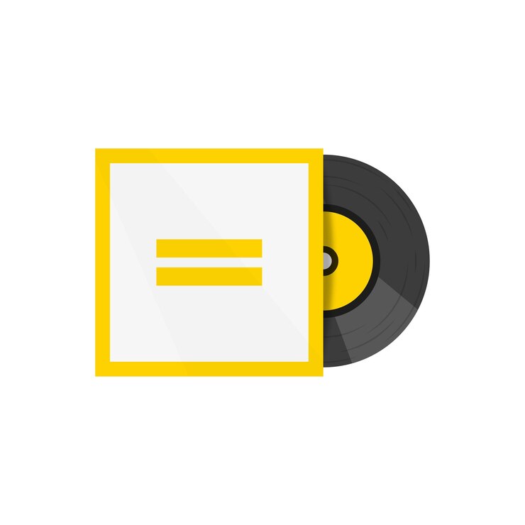 Vettore disco in vinile piatto illustrazione retrò hipster mockup vettore