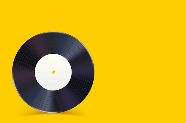 Disco in vinile su giallo 1