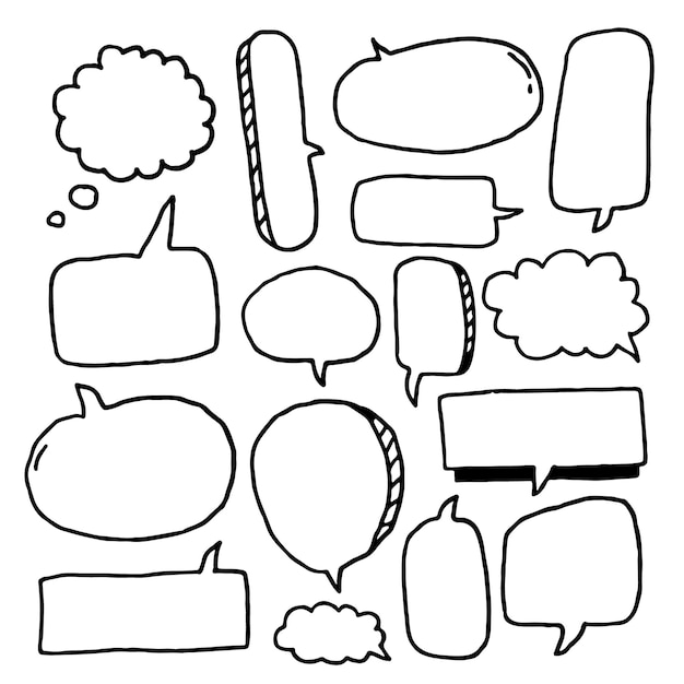 discorso a bolle disegnato a mano