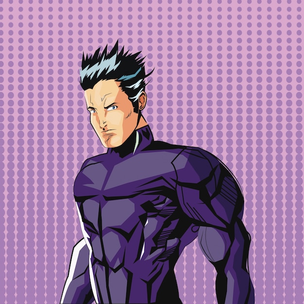 Disegna di cartone animato supereroe