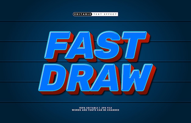 disegnare un effetto di testo editabile veloce con uno stile di testo per bambini e giochi