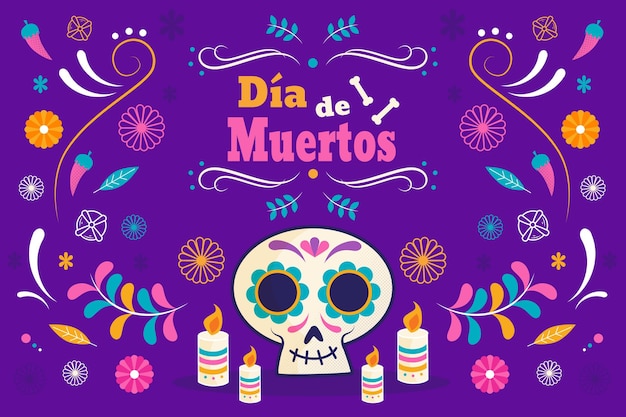 Disegnata a mano sfondo di muertos