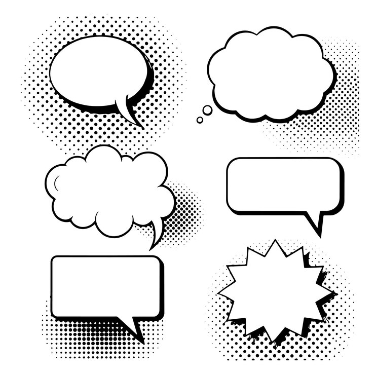 Vettore disegnati a mano fumetti in stile fumetto