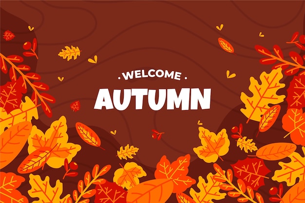 Disegnato a mano benvenuto sfondo autunnale