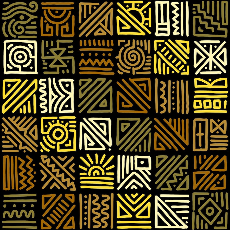 Vettore disegnato a mano colore pastello modello etnico astratto