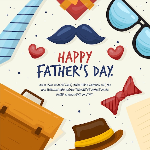 Disegnato a mano del fondo di festa del papà