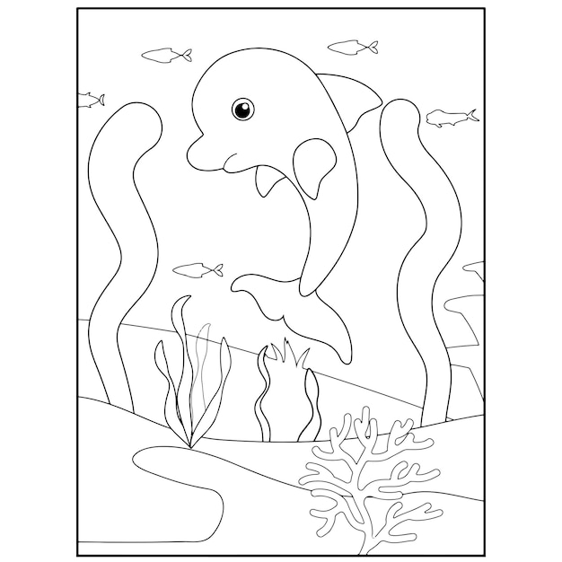 Disegni da colorare di animali dell'oceano per bambini