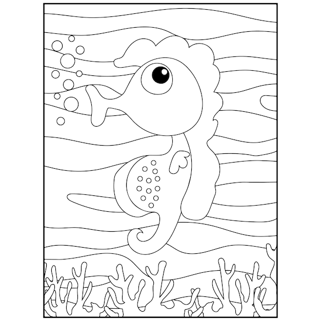 Disegni da colorare di animali dell'oceano per bambini