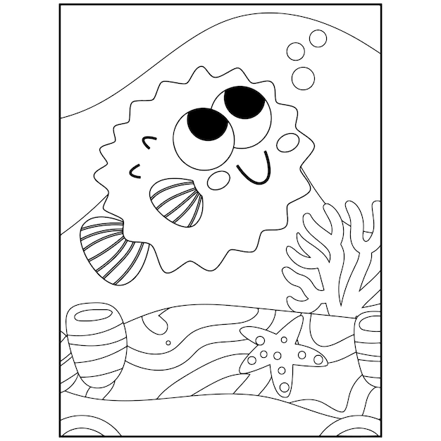 Disegni da colorare di animali oceanici per bambini