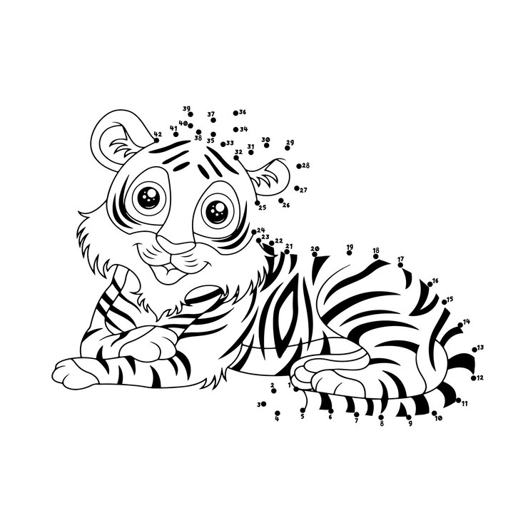 Disegni da colorare di animali punto per punto attività