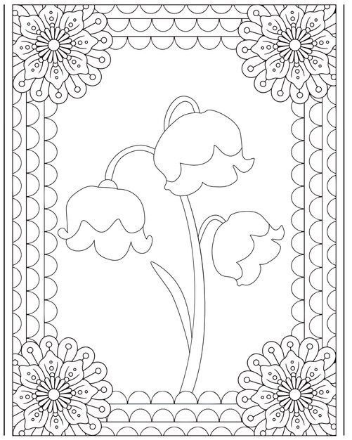 Disegni da colorare di fiori per bambini KDP interni