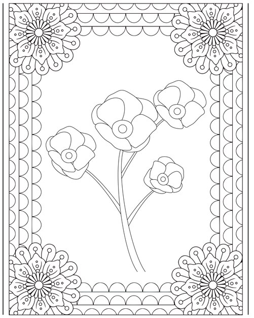 Disegni da colorare di fiori per bambini KDP interni