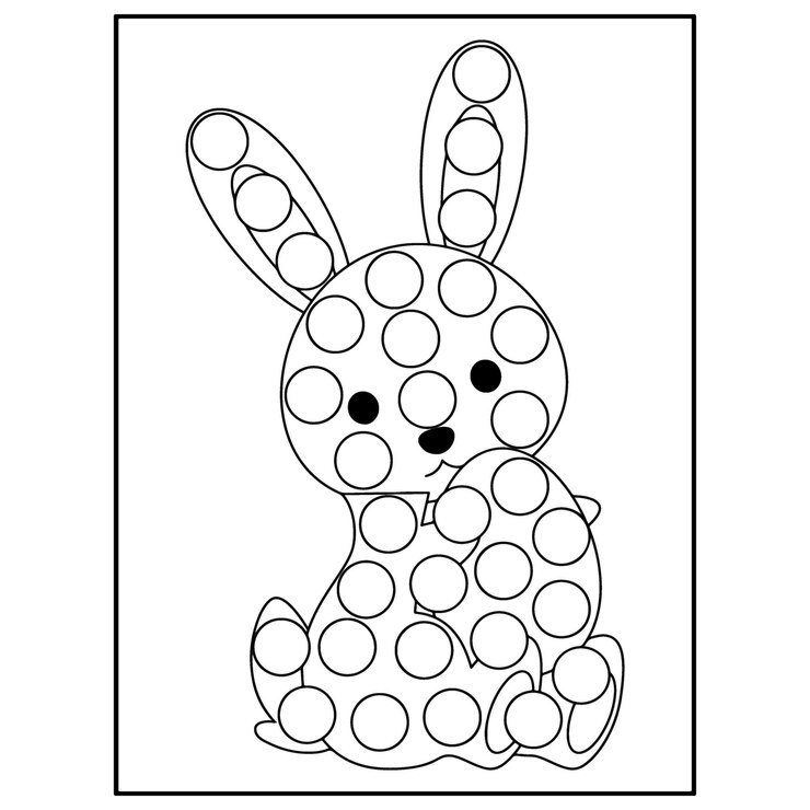 Vettore disegni da colorare di pennarelli pasquali per bambini