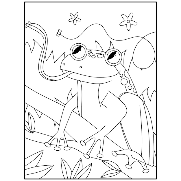 Disegni da colorare di rana per bambini