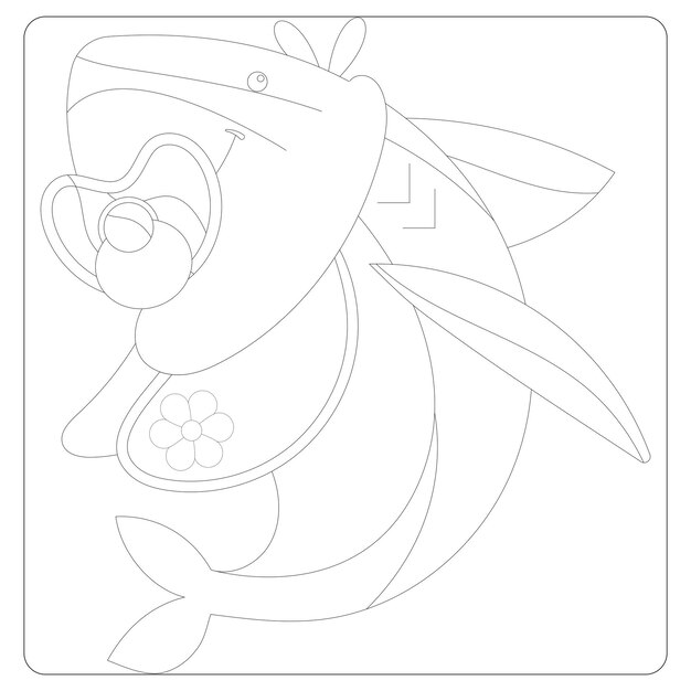 Disegni da colorare di squali stampabili per bambini