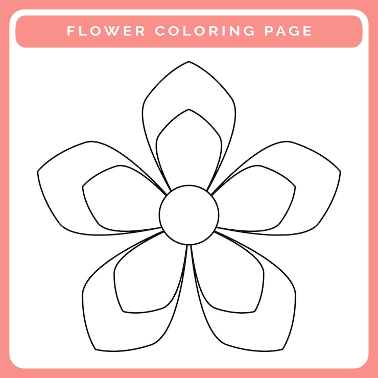Vettore disegni da colorare fiori stampabili