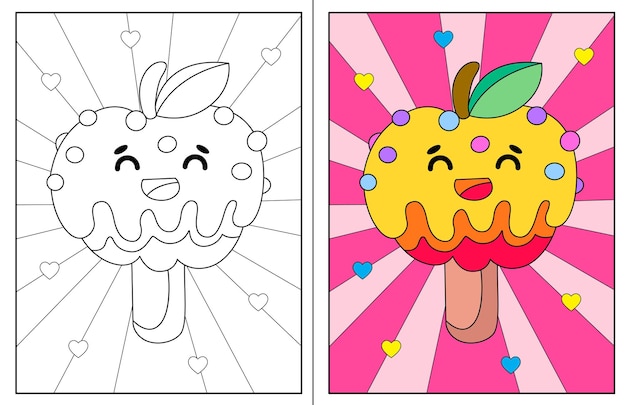 Disegni da colorare gelato kawaii