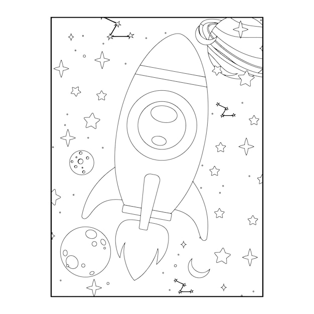 Disegni da colorare spaziali per bambini