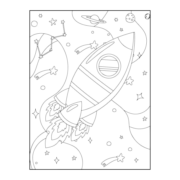 Disegni da colorare spaziali per bambini