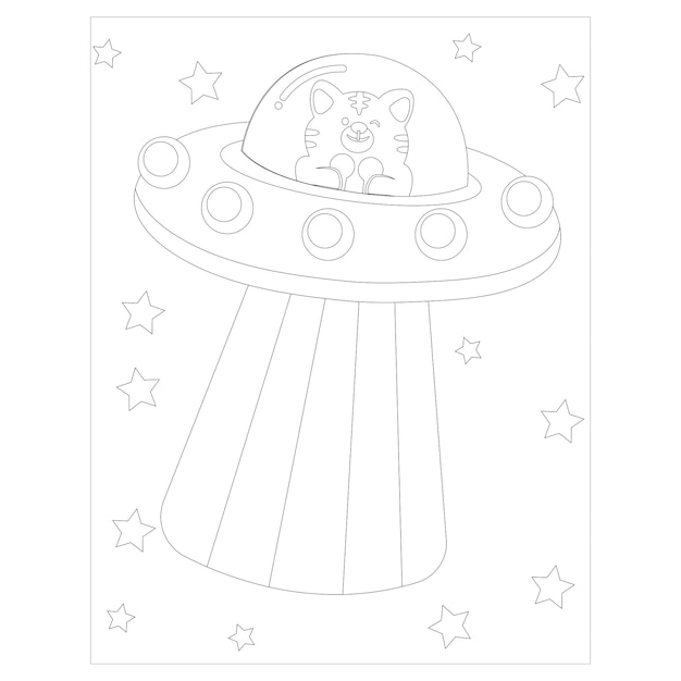 Disegni da colorare spazio stampabili per bambini