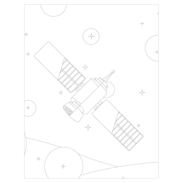 Disegni da colorare spazio stampabili per bambini