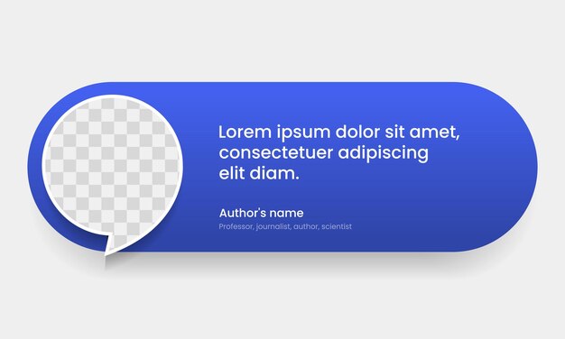 Disegni di modelli di post sui social media per citazioni di banner con bolle 3D per citazioni