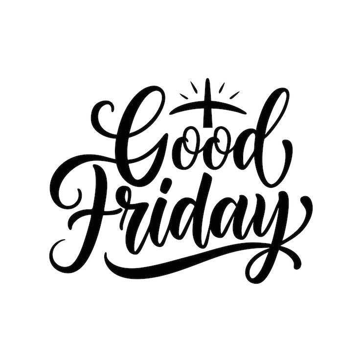 Vettore disegno a mano del good friday lettering good friday logo icon calligraphy vector design